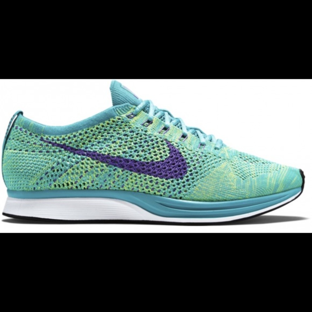 Used - Nike Flyknit Racer Turquoise size 14 - Picture 3 of 8